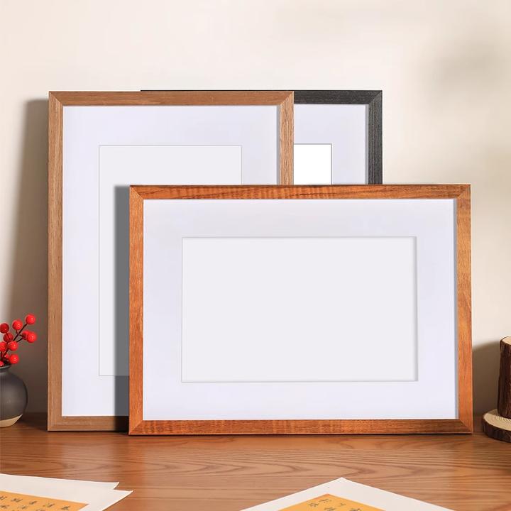 中式实木相框空框挂墙空白画框装裱4K开8k书法字画国画毛笔字A3a4