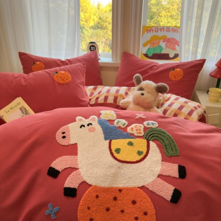 秋冬新款-纯棉加厚全棉磨毛四件套