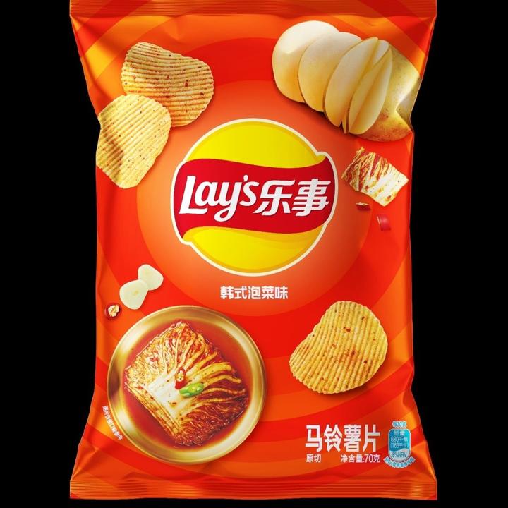 Lay’s/乐事韩式泡菜味薯片土豆东北三省限定口味休闲解馋小零食