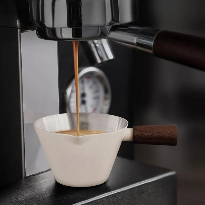 304不锈钢咖啡萃取杯意式浓缩杯接液量杯带刻度家用商用手冲咖啡