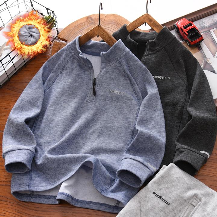 男童半高领打底衫秋冬季2025新款中大童德绒男孩儿童装柔软糯糯衣