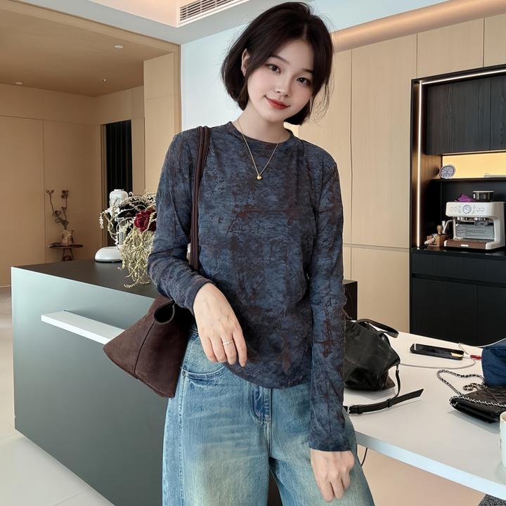 通勤风百搭长袖打底衫T恤女2025秋季大码胖MM高级感绝美小众上衣