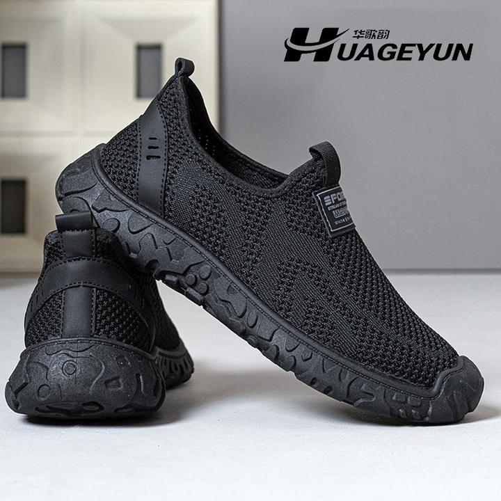 2025夏新款透气休闲男鞋老北京布鞋大码单鞋休闲防滑一脚蹬运动鞋