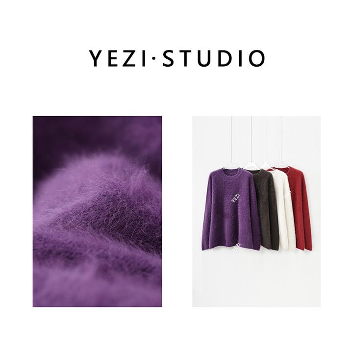 现现直发【柔焦小皮草系列】奢感90狐狸绒云朵绒针织上衣25321204