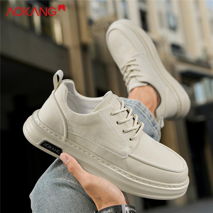 Aokang/奥康2025冬季防水休闲男士运动百搭增高潮流男鞋低帮板鞋