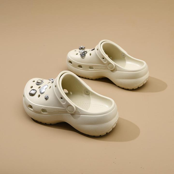 云朵洞洞鞋女夏季厚底防滑外穿两穿包头拖护士增高沙滩海边凉拖鞋