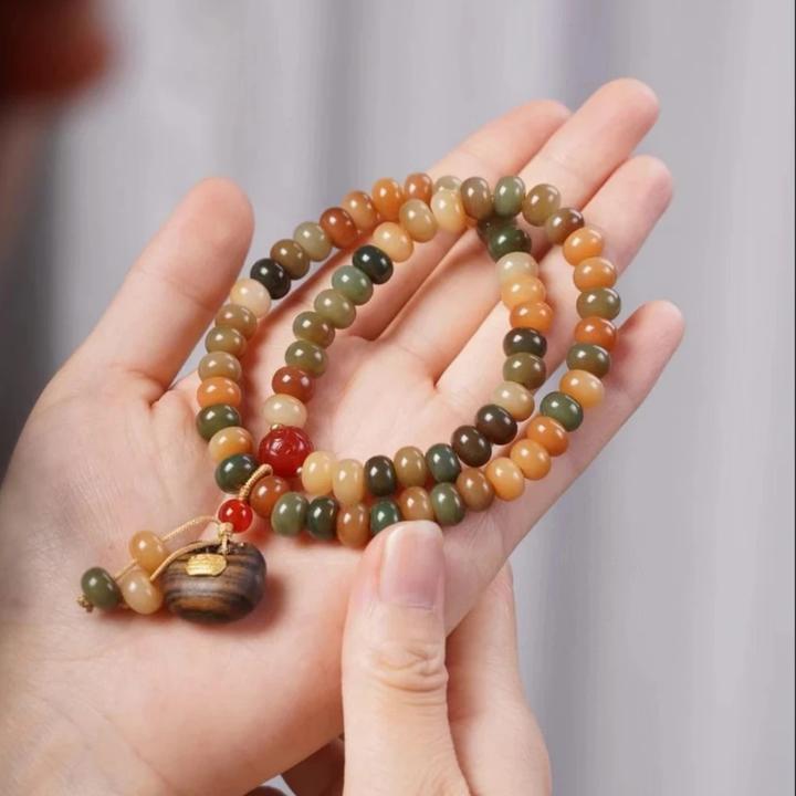 《遇见敦煌》 敦煌色菩提双圈手串女款