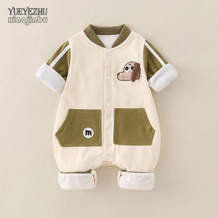 男宝宝连体衣秋装初生婴儿衣服春秋长袖韩版卡通休闲哈衣幼儿爬服