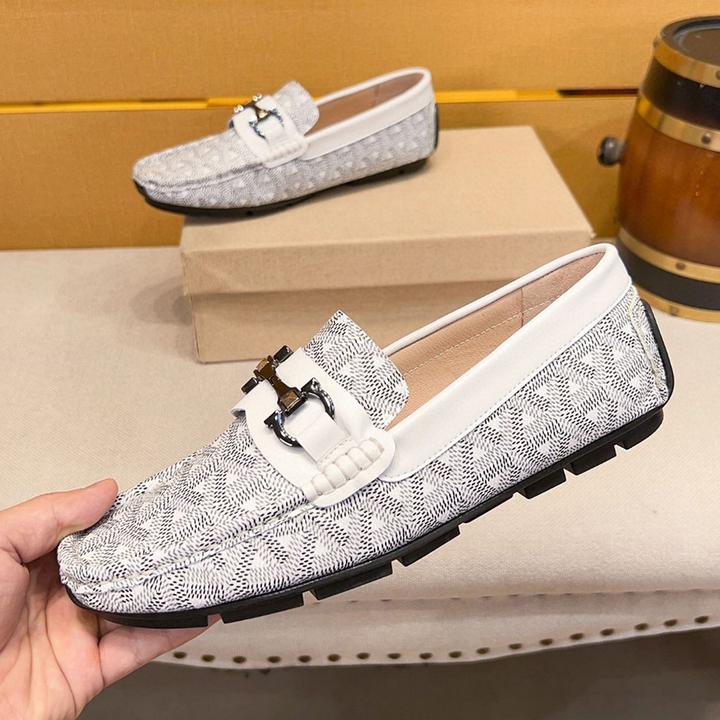 网红豆豆鞋男款真皮软底潮流男鞋一脚蹬时尚男士驾车鞋鳄鱼纹新款