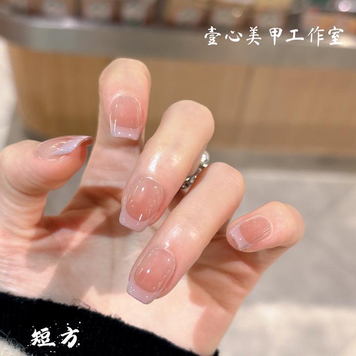 芋泥波波-壹心纯手工穿戴甲 美甲贴片可拆卸假指甲10片装