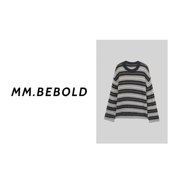 【妙姐精选】木禾 圆领撞色长袖毛衣MBZ507602