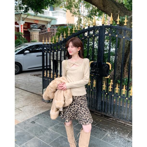 【赵小小yimao】9839 纯欲小心机秋冬网纱拼接蝴蝶结内搭打底衫上衣