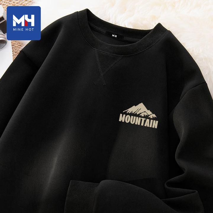 唐狮集团MH重磅圆领卫衣男秋季倒三角上衣简约休闲宽松套头衫N