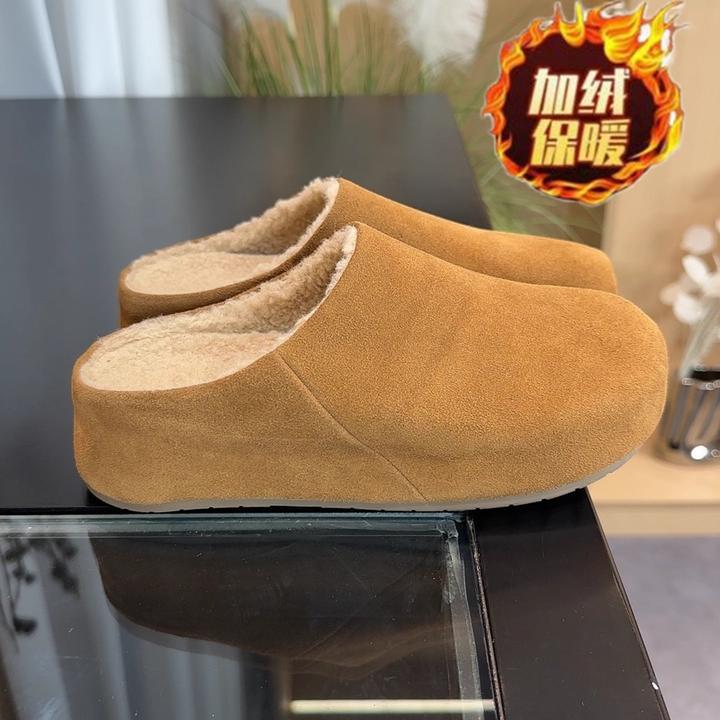 厚底保暖防滑工厂新款女鞋春夏季勃肯鞋日常加绒圆头包头女拖鞋