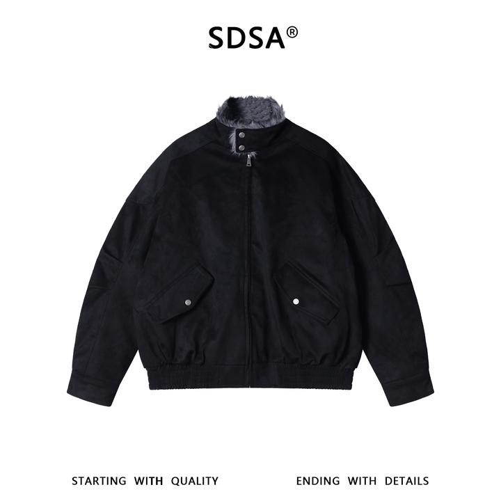 SDSA男士秋冬新款痞帅男装美式复古座山雕立领夹克外套百搭宽松