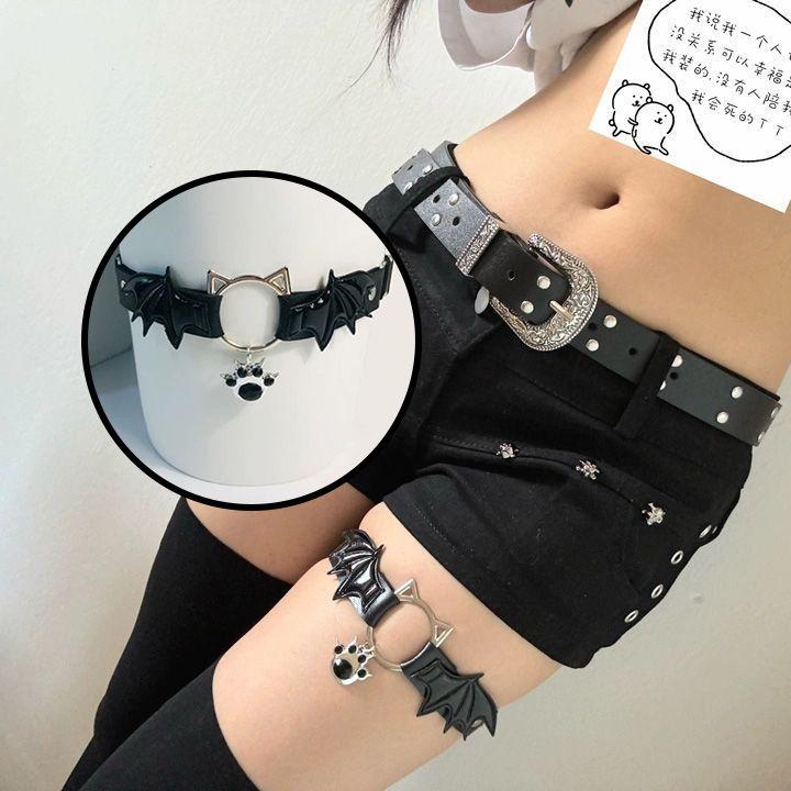 非金属布艺脚链 皮革腿环女生亚文化jk配饰