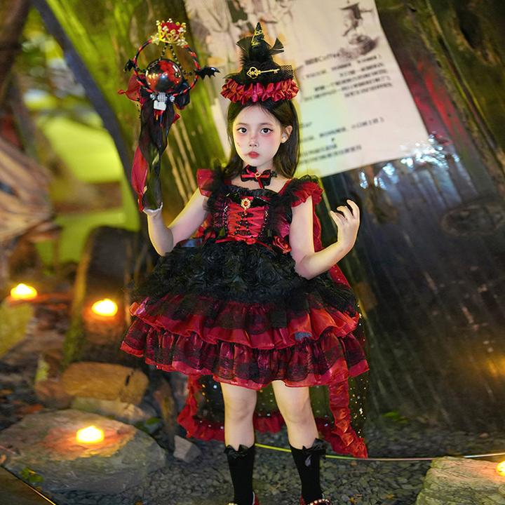 暗夜天使洛丽塔公主连衣裙cos表演套装演出服洛丽塔周岁宝宝服装