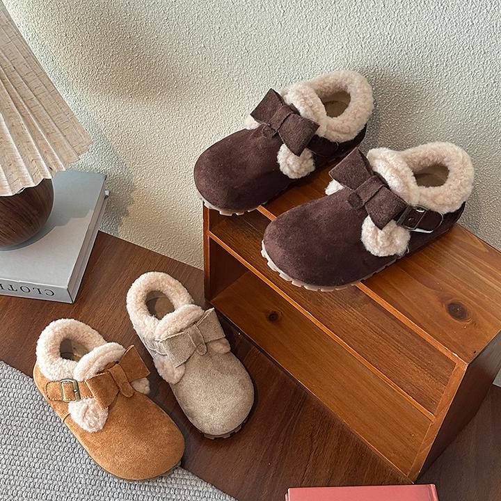 冬季加绒女童皮鞋2025新款洋气公主软底时尚儿童保暖二棉勃肯鞋