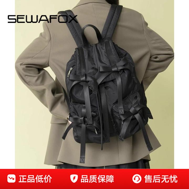 2025新款大容量背包日系小众设计蝴蝶结双肩包女户外旅游轻便书包