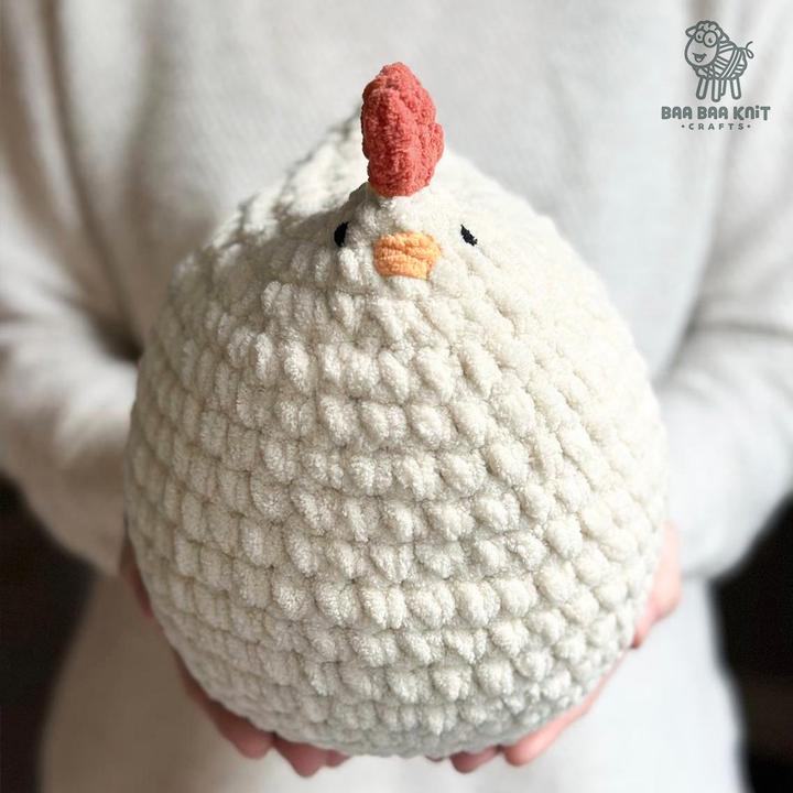 成品小鸡玩偶原创手工编织毛线可爱彩色毛绒娃娃玩具女孩节日礼物