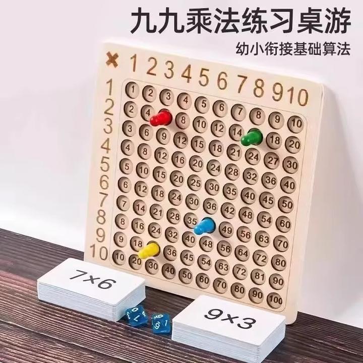 九九乘法表小学生一二三年级背诵神器99口诀数学口算教具玩具桌游