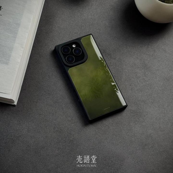 「莺羽松茶」新中式适用于苹果16promax/15pro高级感小众方形手机壳