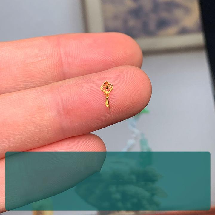 镀18K色金色扣如意款万能扣头佛公扣吊坠瓜子扣DIY材料迷你配件