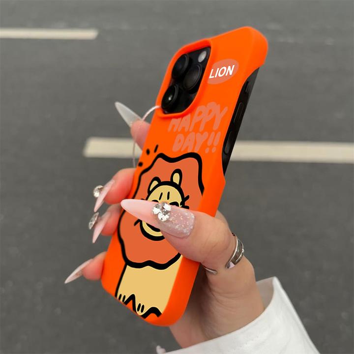 呲牙小狮子半包适用苹果16/17promax15手机壳iphone14软12/1311