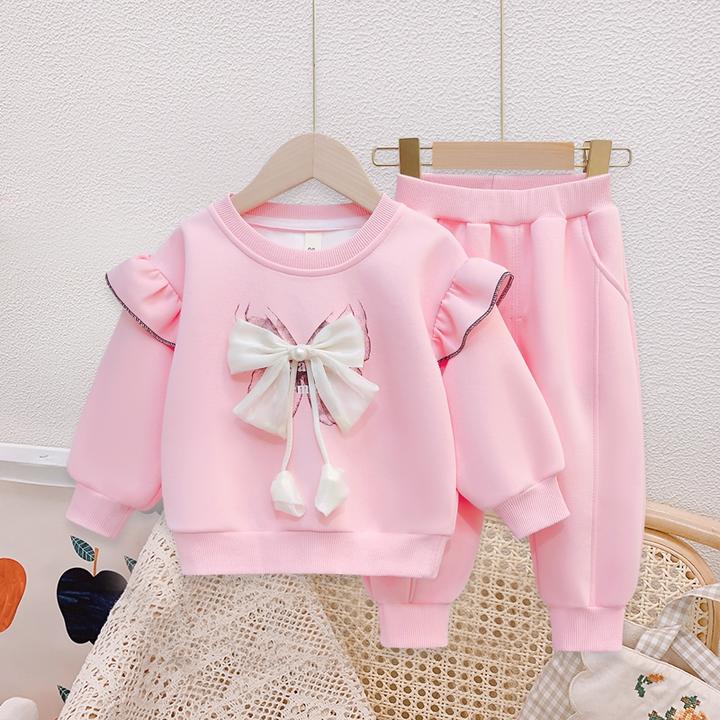 7517女童秋季长袖卫衣秋款可爱超萌儿童衣服童装网红时髦洋气套装