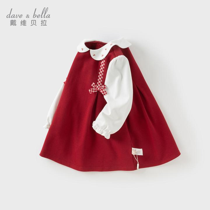 【25年秋】戴维贝拉儿童秋装新款女童洋气连衣裙宝宝甜美公主裙