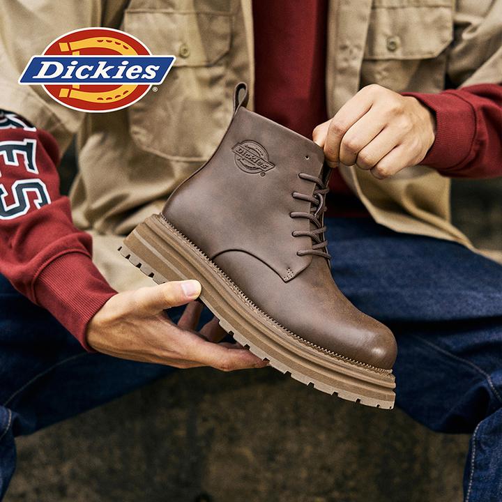 Dickies男鞋秋冬时尚潮流复古潮流厚底英伦风百搭高帮系带马丁靴