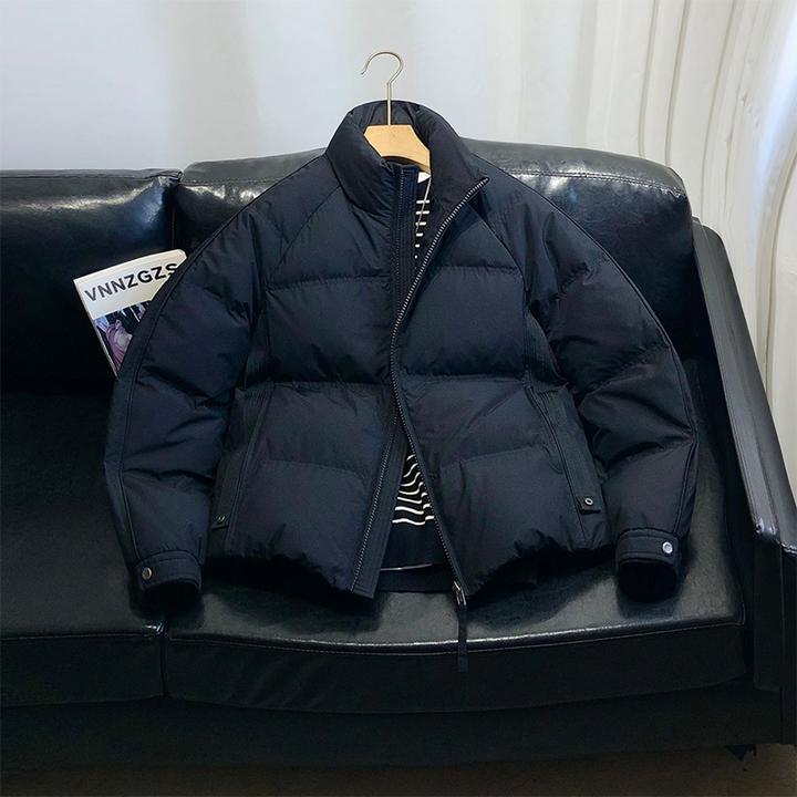 2025年新品冬季立领羽绒服男外套休闲时尚白鸭绒填充面包服潮牌男