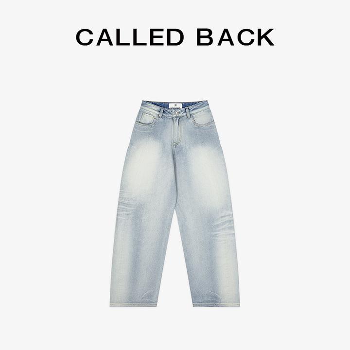 CALLED BACK夏季新款美式复古水洗做旧休闲直筒牛仔长裤