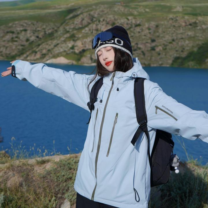 【美洲户外】新款户外三合一运动高级感外套情侣透气防水暴雨连帽