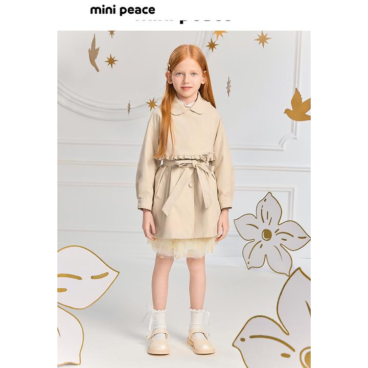 【专柜同款】MINIPEACE太平鸟童装女童风衣高级感学院风儿童外套
