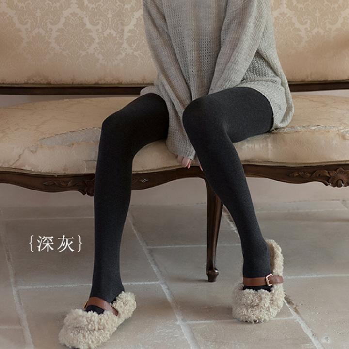 裂渡宣宣【百搭压力袜】可外穿打底裤女冬高腰收腹加厚打底ZY2587C