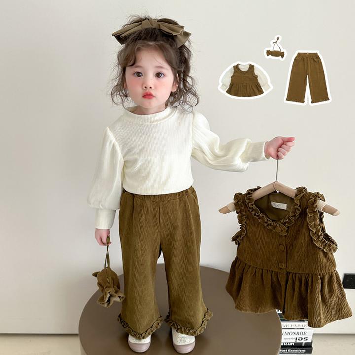 儿童新款分体洋气女儿服童装衣服爆款套装休闲春秋纯色女童中小童