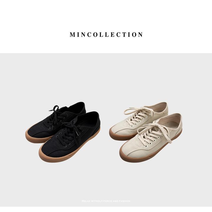 Min row风极简低帮圆头帆布德训鞋透气舒适休闲鞋