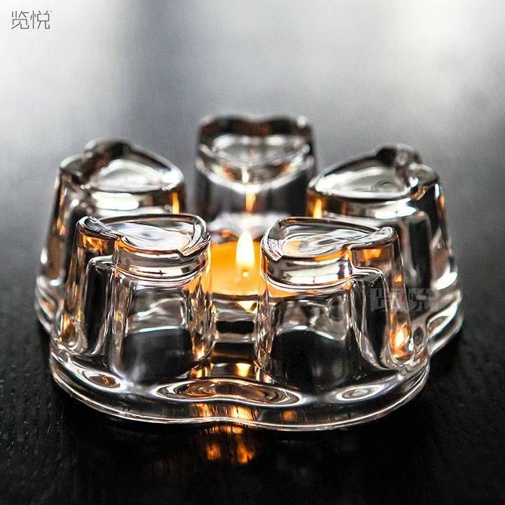 心形加热底座玻璃暖茶器蜡烛台水果花茶壶保温器圆形加厚