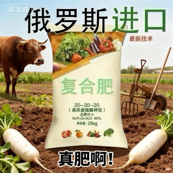 俄罗斯进口复合肥20-20-20蔬菜玉米小麦等通型菜果树大棚肥料A19