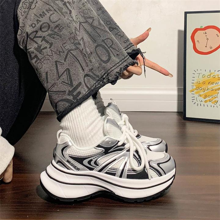 回力复古老爹鞋女2025夏季新款透气超轻跑步鞋网面运动休闲鞋子女