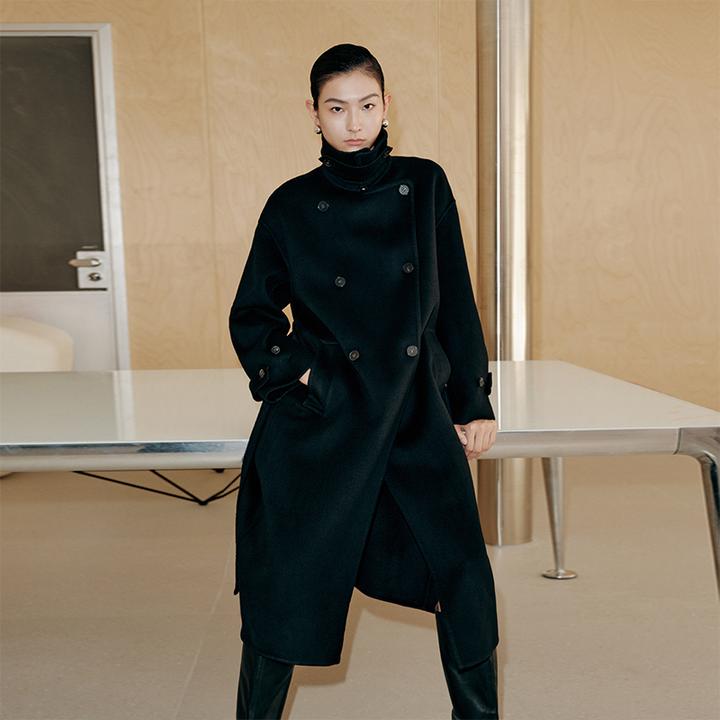 【毛呢】【商场同款新品】艾诺丝雅诗 高级感长款毛呢 AR234023