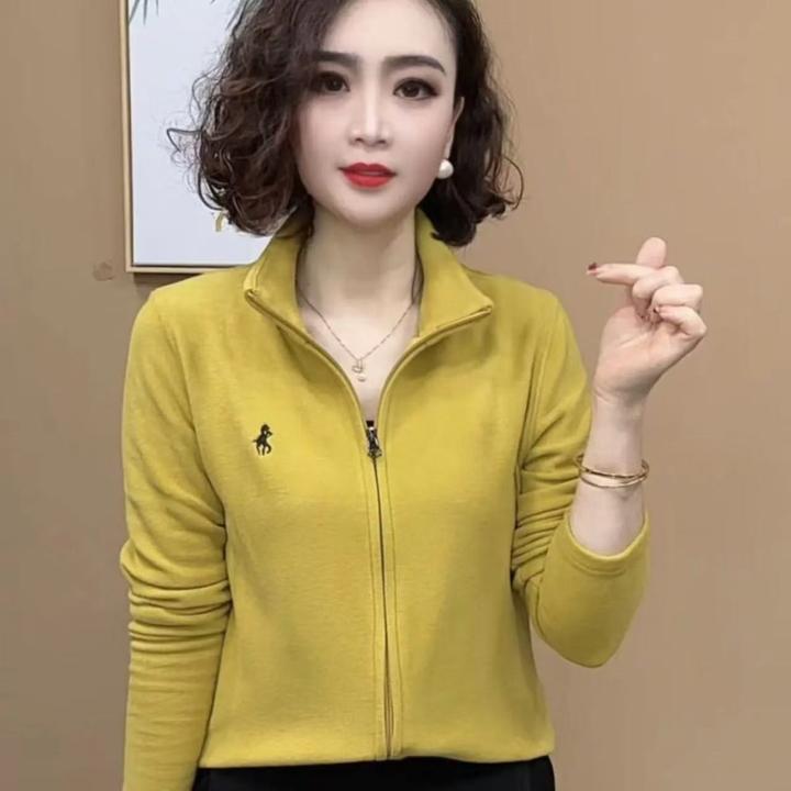 2025洋气百搭气质长袖纯色开衫显瘦长袖女上衣#8999