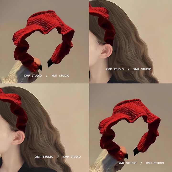 2025新款~2025新款褶皱编织发箍高颜值百搭日常通勤气质女个性日