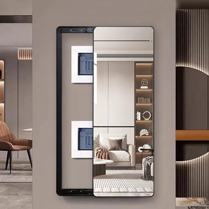 全身镜遮挡大电表箱可关闭可推拉弱电箱穿衣镜电表箱装饰遮挡镜子