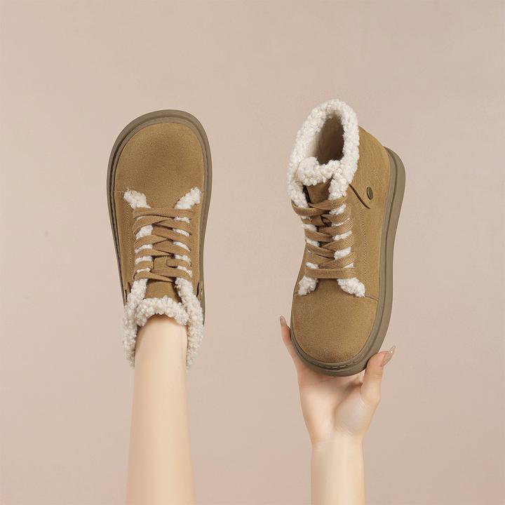华耐马丁靴女保暖加绒2025秋冬新款百搭休闲短靴舒适软底雪地棉鞋