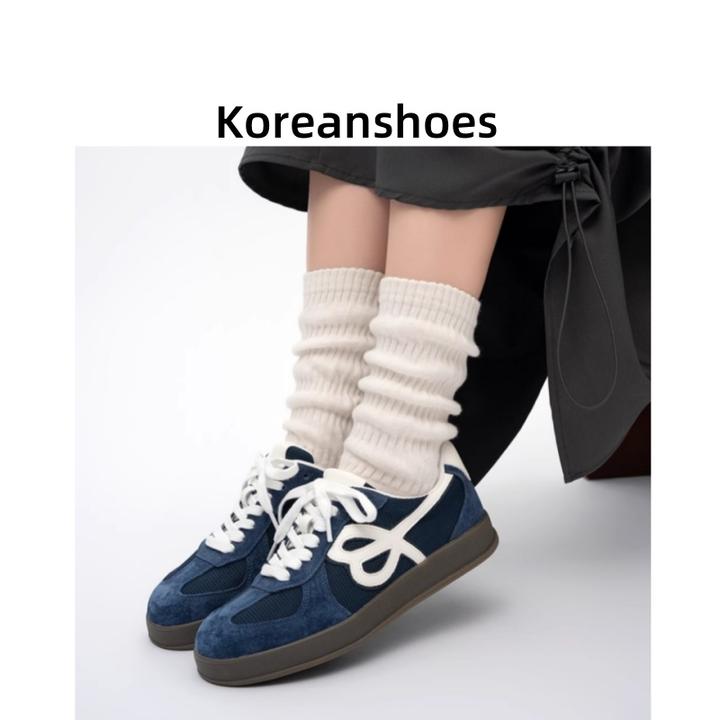 MT~新款复古阿甘德训鞋女轻便2024四季可穿真皮板鞋休闲百搭