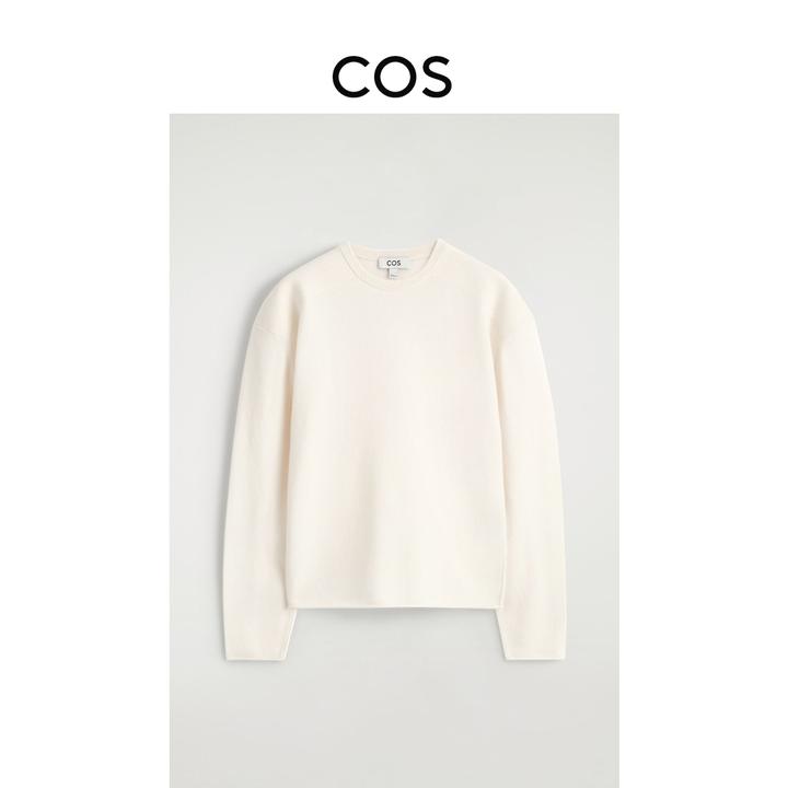 COS女装 休闲版型美利奴羊毛圆领毛衣2025冬季新品1317212004