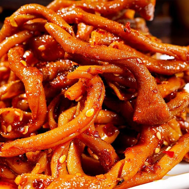 馋小乖香辣脆鸭肠正宗湖南特产锁鲜卤味脆嫩即食鸭货鸭肉零食