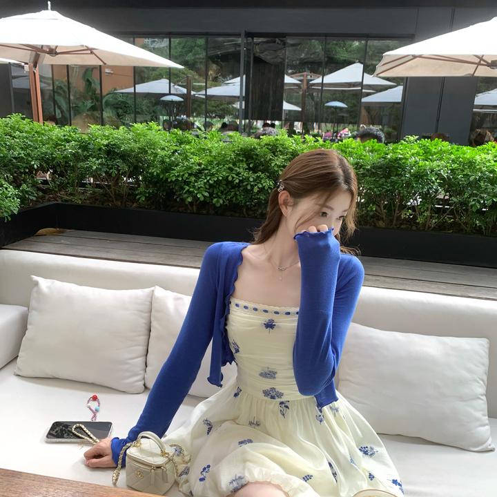 EIA一尧【海盐coco】气质法式千金碎花连衣裙显瘦欧若风小众花苞裙